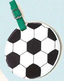 Football Luggage Tag - Russ Berrie x 2 - Football Tags - Click Image to Close